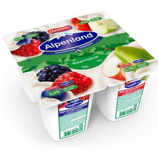 Продукт Йогуртный Alpenland фруктовый лесная ягода-яблоко-груша  0,3%, 95г